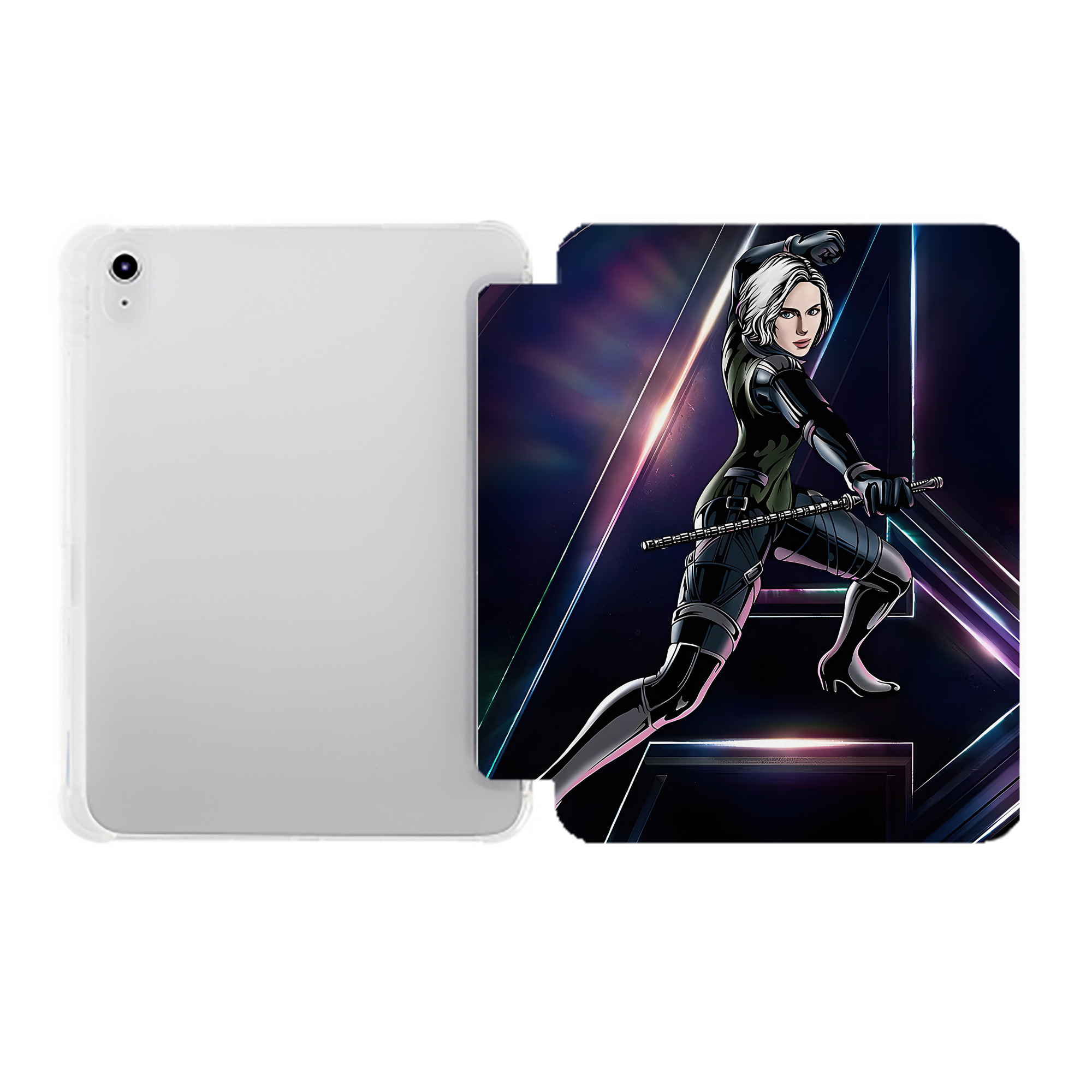 （画像用） アベンジャーズ The Avengers IPad ケース ペン収納付き 三つ折りスタンド PUレザー×シリコン 対応機種9.5/10.5/10.9インチ